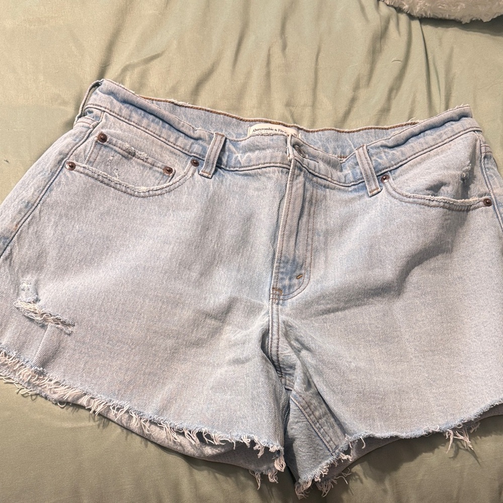 Abercrombie & Fitch Light Blue Denim Cutoff Shorts